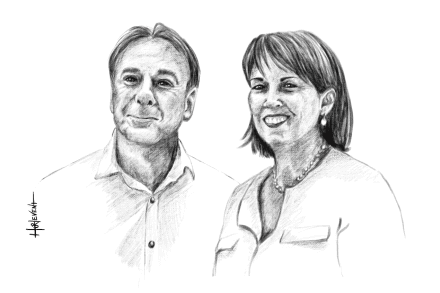 Illustration de Diane Commerford et Denis Cadieux - fondateurs de Tendances Concept