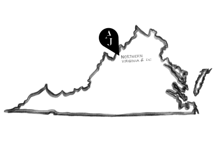 Illustration de l'état de la Virginie où se retrouve une succursale de Ateliers Jacob