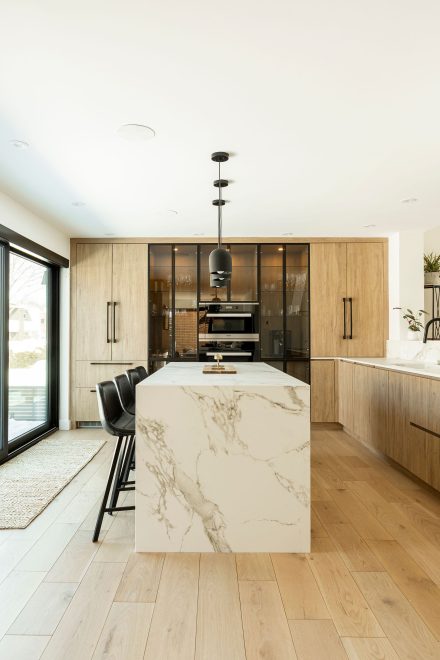 Elegant kitchen cabinets in a modern kitchen.